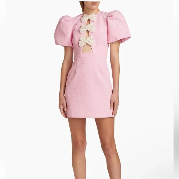 Rebecca Vallance
Veronica Pearl Bow Puff-Sleeve Minidress - Picture 3 of 9